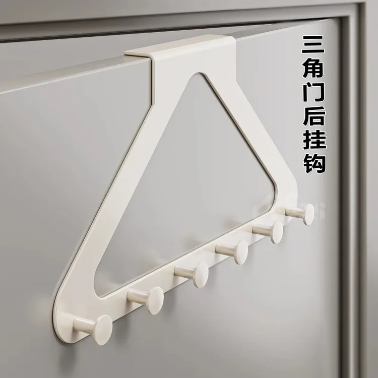 门后挂钩挂衣架卧室门上衣服收纳神器免打孔房门背后挂衣钩置物架
