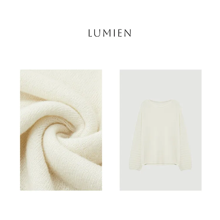 【LUMIEN 】2025春秋新品一字领羊驼毛时尚百搭长袖针织衫LX5ASS012