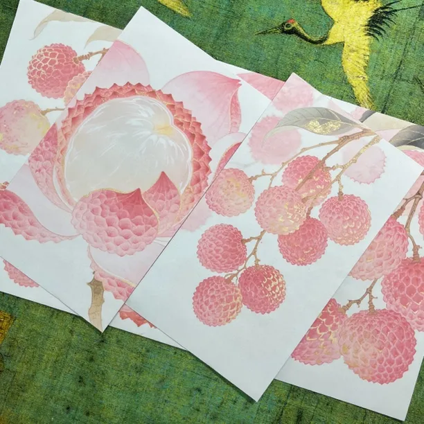 【顺顺荔荔】17CM*34CM蜡染半生熟书法专用作品纸小楷行书创作宣纸