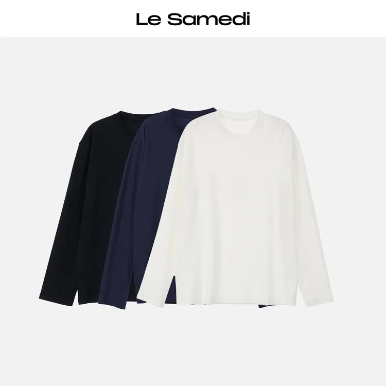 Le Samedi【法风主义】-招牌醋酸丝毛 长期内搭丝滑触感长袖上衣
