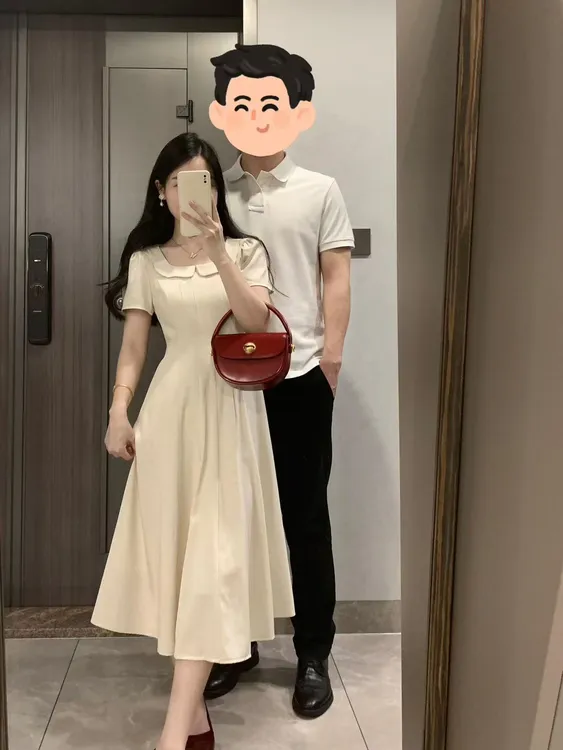 赫本风气质连衣裙子女夏季2025新款法式收腰显瘦长裙子小众设计感