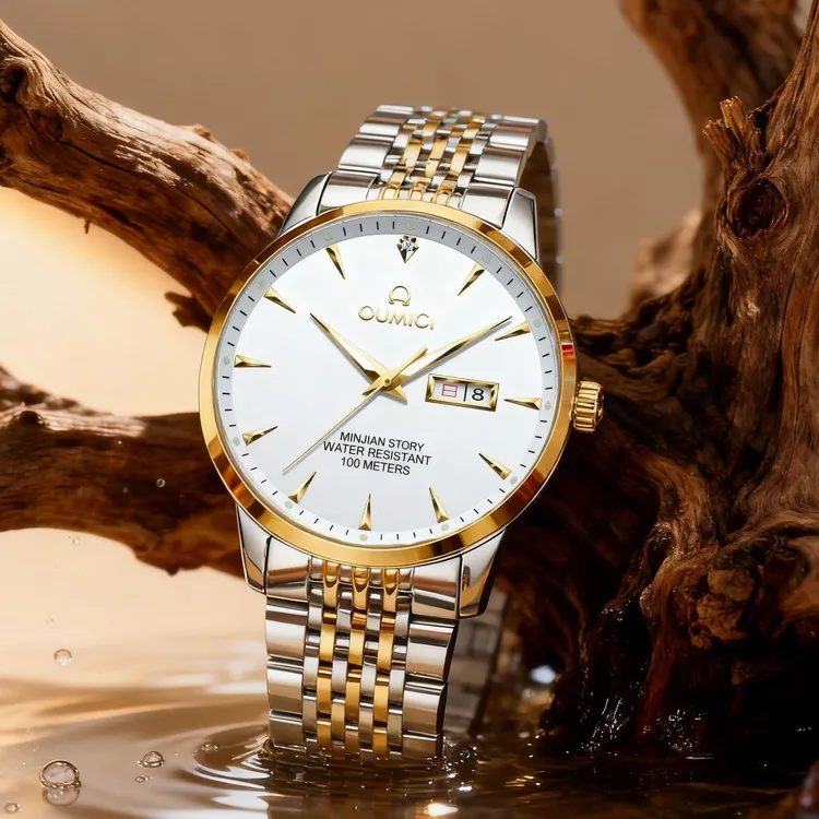 OUMICI-专柜正品高档夜光防水奢华超薄男士手表全自动腕表商品图
