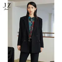 JZ玖姿【星线好物】JWFC40104商场同款通勤三醋酸双排扣西装外套女