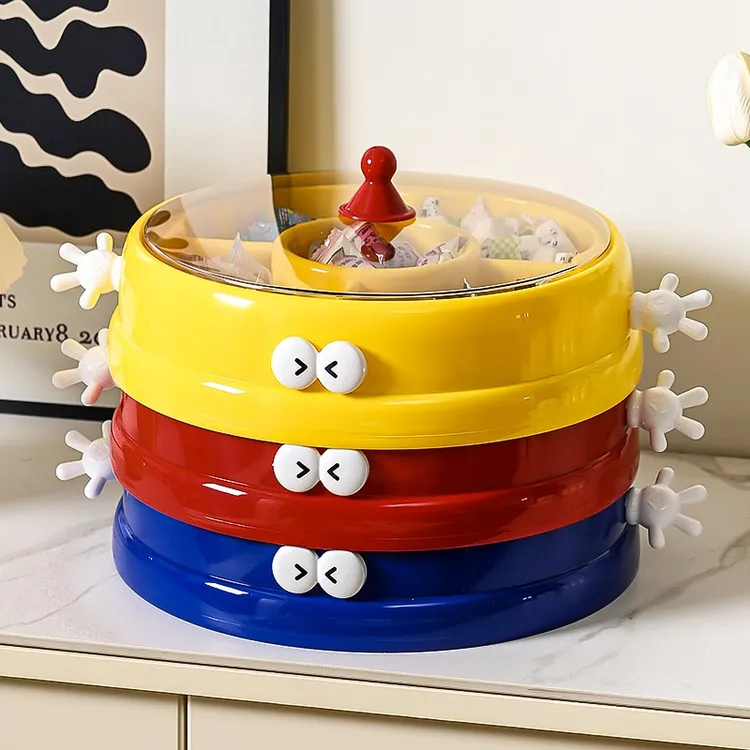 奇喵多巴胺糖果盒客厅桌面茶几摆盘水果零食年货创意家用带盖果盘