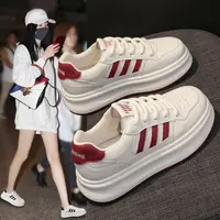 2025夏季小白鞋女时尚百搭透气增高厚底学生休闲潮鞋F7