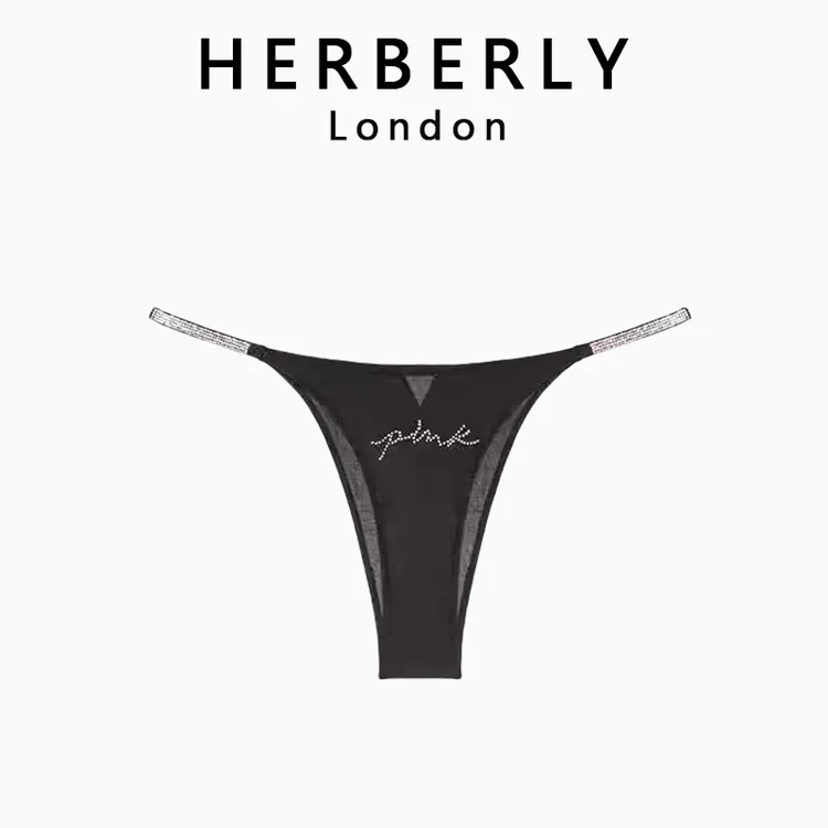 英国 HERBERLY 性感高级镂空内裤女速干弹力低腰火辣运动三角裤