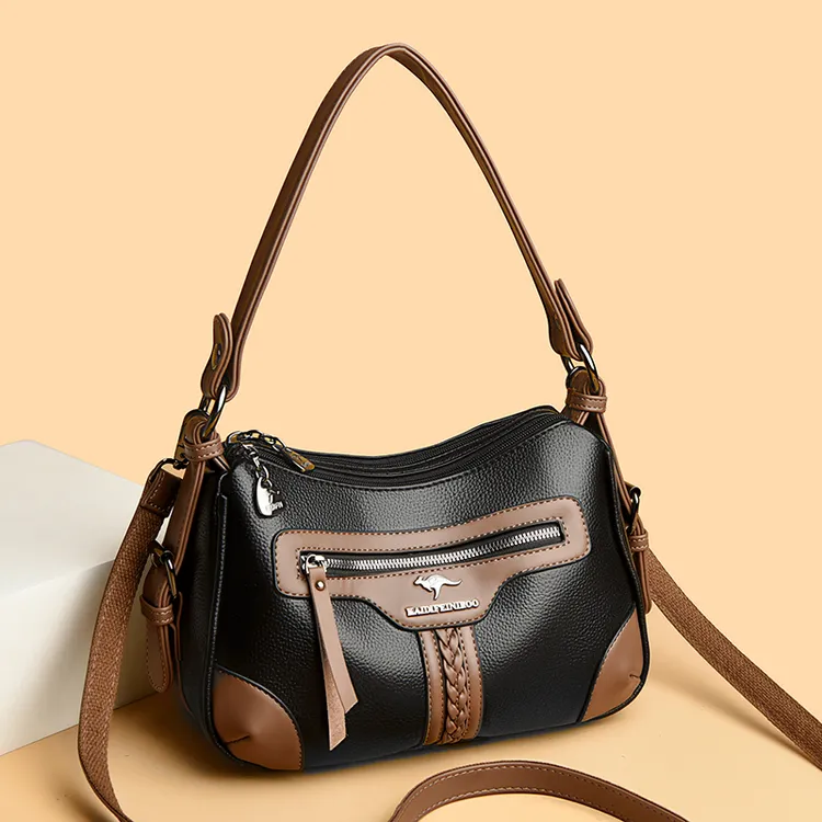 袋鼠蔓蔓雅源女包新款女士百搭斜挎包大容量中年妈妈包韩版单肩包