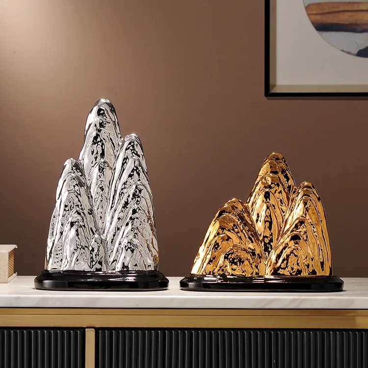 新疆西藏包邮新中式金山银山摆件招财客厅玄关隔断酒柜电视柜办公