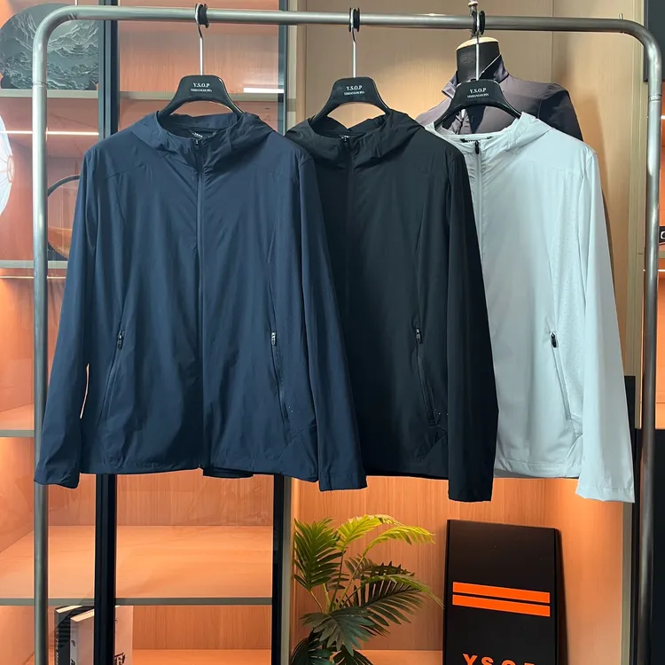 672夏季新款连帽休闲时尚百搭速干防晒夹克