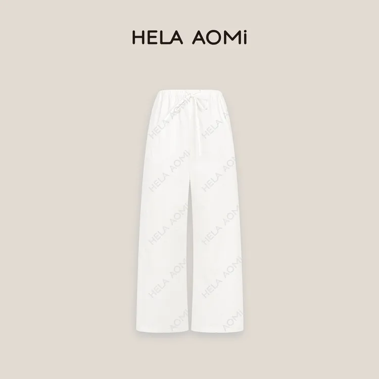 HELA AOMI“一抹平”慵懒随性抽绳松紧腰宽松休闲裤CY5BM15402