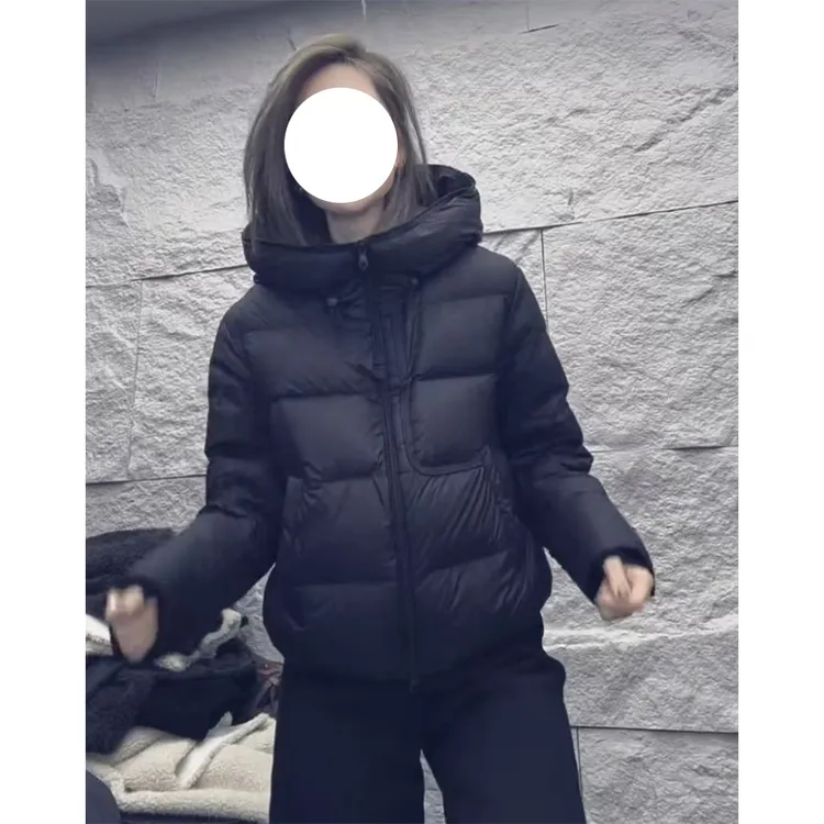 大码女装连帽宽松泡芙棉服外套女胖妹妹冬季新款保暖百搭显瘦棉衣