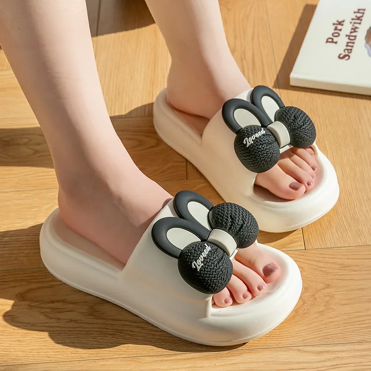 防滑凉拖女款新款居家厚底外穿软底夏天浴室卡通EVA室内凉拖鞋