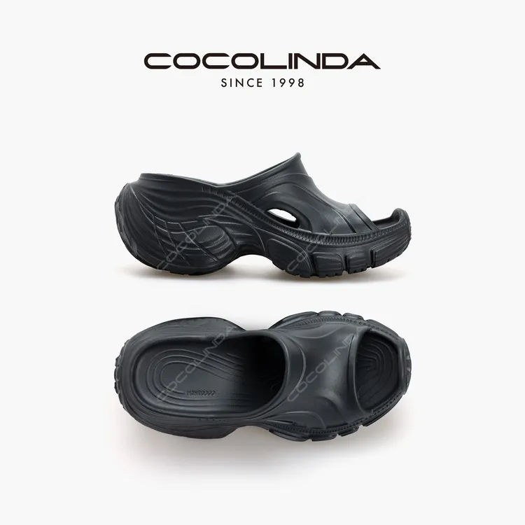 COCOLINDA | 小巴风【一体成型】防水台四季软底时装拖鞋(7CM)X5478