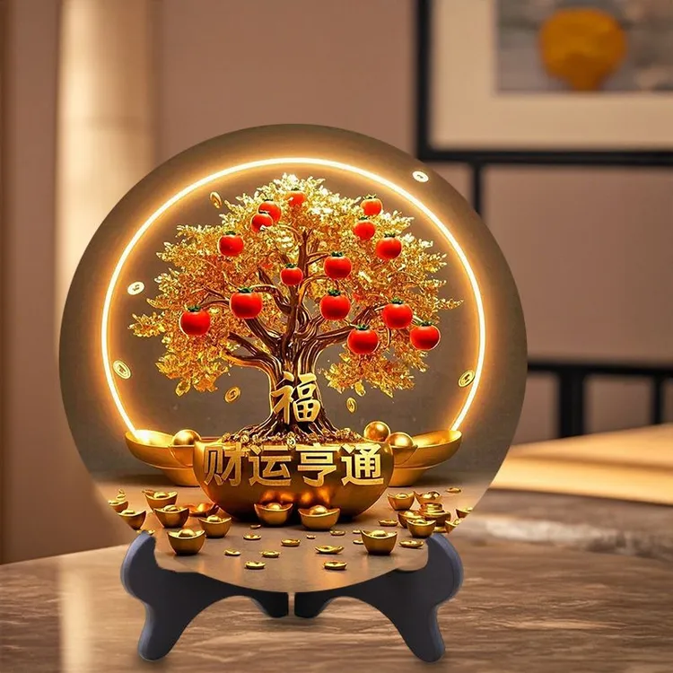 财源滚滚年年有余新房摆件家用开业送礼相框摆结婚中式玄关创意