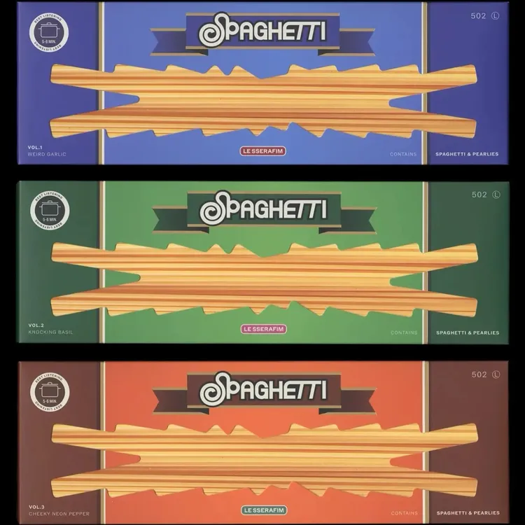 【现货正版】LESSERAFIM专辑spagetti单曲1辑pb压力球意面炽专辑