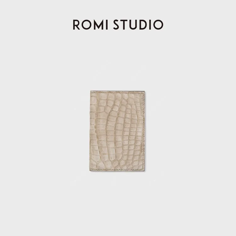 ROMI STUDIO手工打磨鳄鱼皮便携小卡包钱夹 RWDLP33310