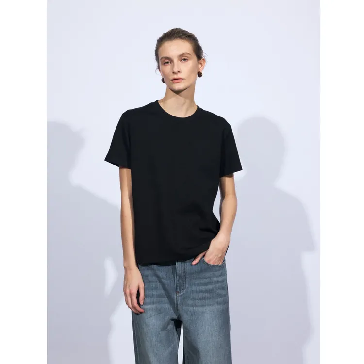 日本大W的线 羊绒羊毛 T恤 TX0154