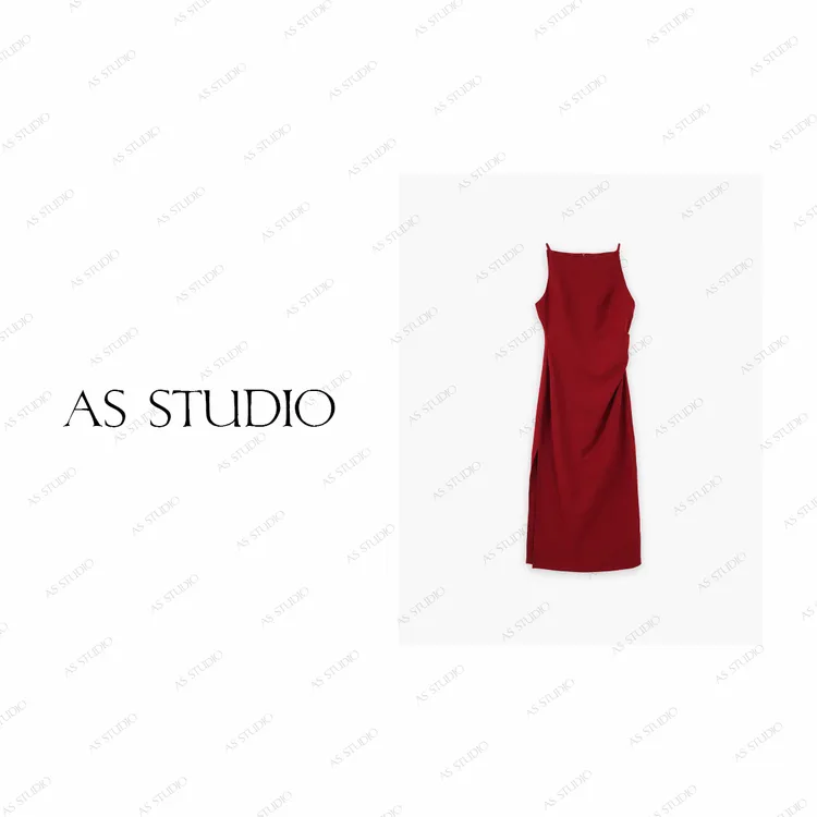 【AS朱砂痣】25新法式高级轻奢时尚气质吊带连衣裙AS25XLYQ01289