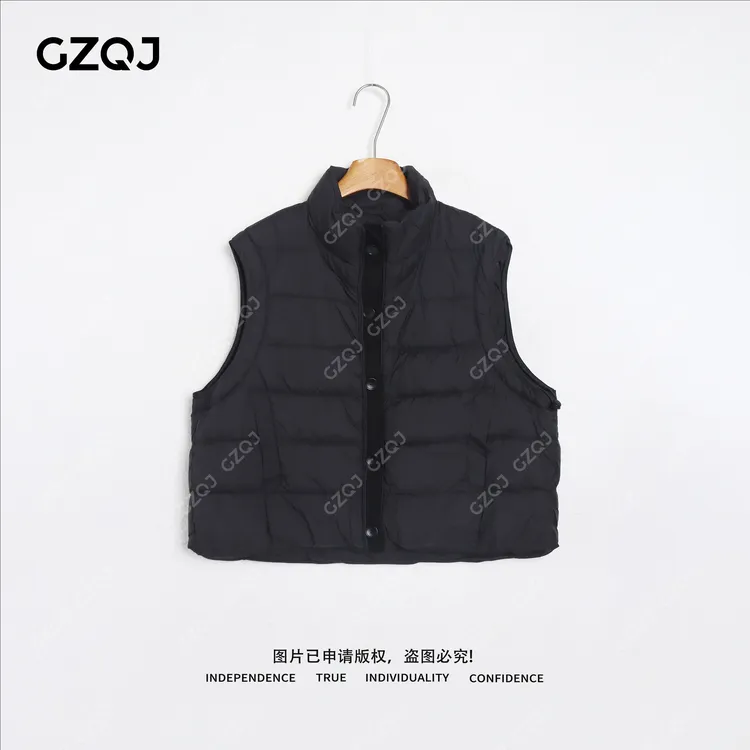 老琴私服【通勤利器】90白鸭绒上衣羽绒服无袖马甲女冬季新款 0696