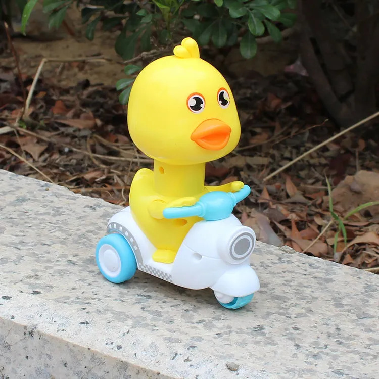 【超值福利数量有限】按压网红小黄鸭卡通惯性车摩托车回力车儿童爆