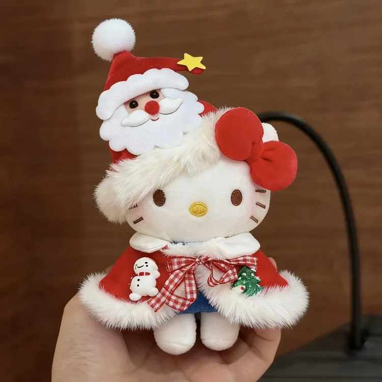 【正版】HelloKitty包挂件圣诞老人凯蒂猫玩偶挂饰公仔钥匙扣礼物女