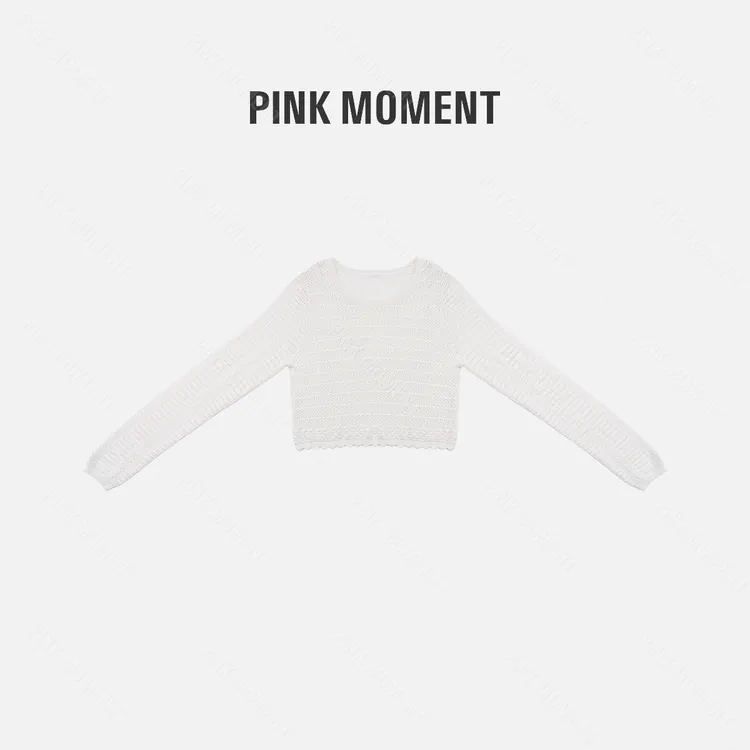 PM王囡囡 白色镂空波浪边短款罩衫 ND1B0936