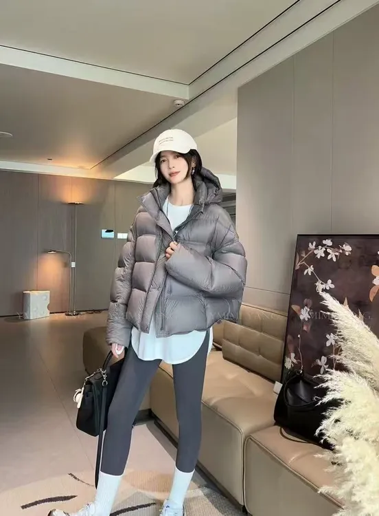 【薛晶灵专属】LUOXUE保真90绒 轻奢柔软连帽羽绒服 时尚休闲简约百搭款宽松