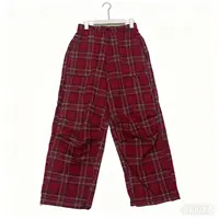 6123高腰加厚不起毛直筒裤毛格子休闲百搭格子裤