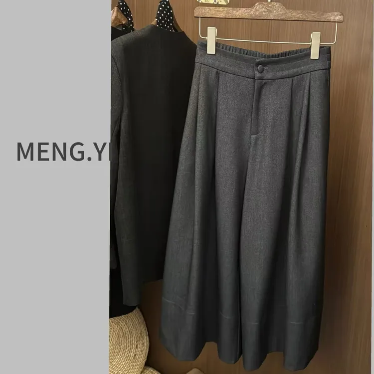 MENG.YI韩系宽裤腿裤裙5279