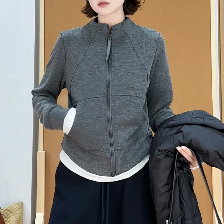 洋气减龄立体拉链短外套女2025秋季新款休闲简约通勤百搭显瘦上衣