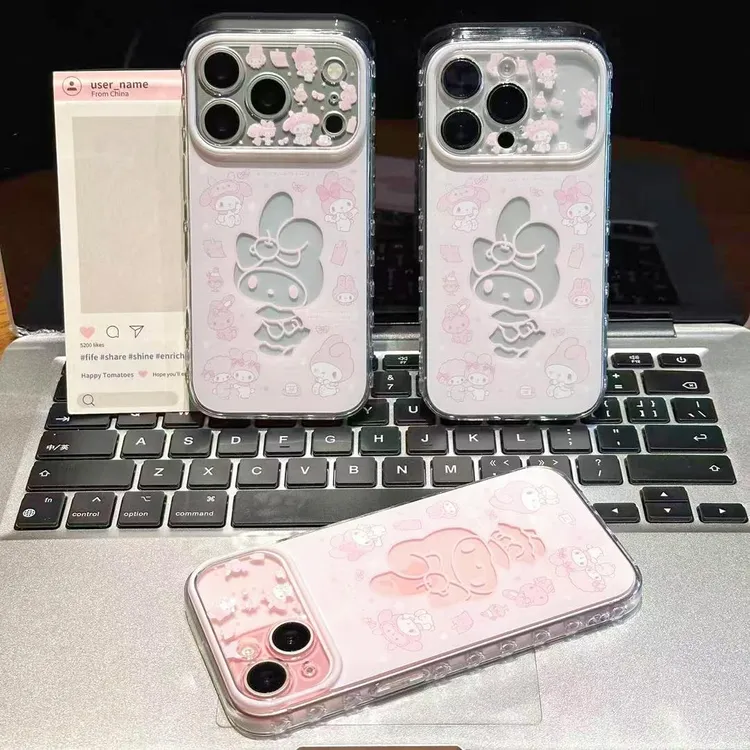 镂空粉美乐蒂适用苹果17/16爱心手机壳华为p90vivoppo小米17