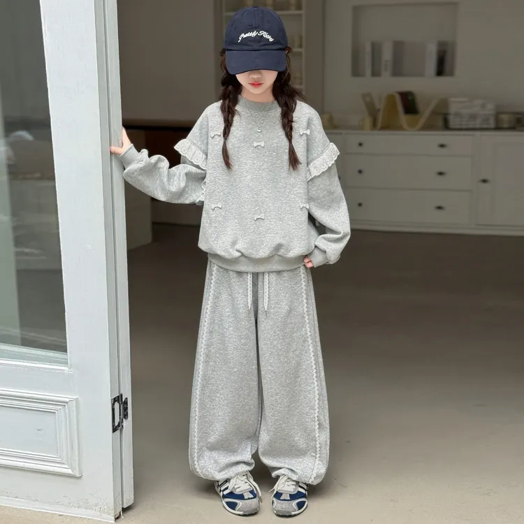 女童秋装套装2025新款儿童秋款洋气卫衣外套女大童休闲运动两件套