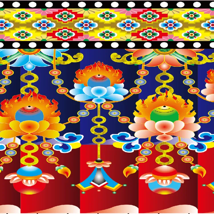 高清藏式墙布普玛 