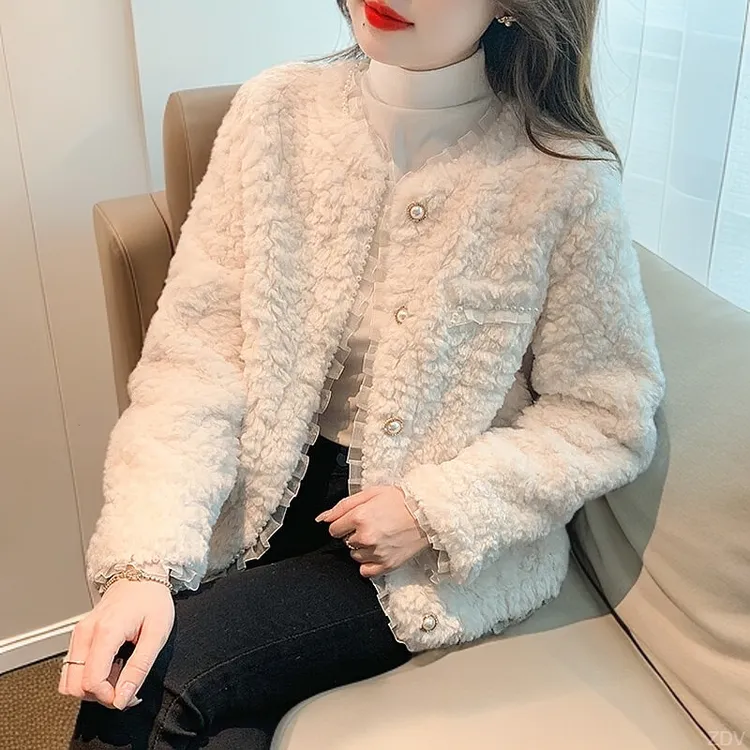 小香风秋冬洋气外套春秋新款百搭韩版宽松小个子保暖百搭短款上衣