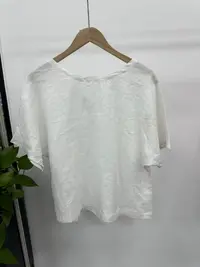 女士100%亚麻蝙蝠袖短袖（5197）