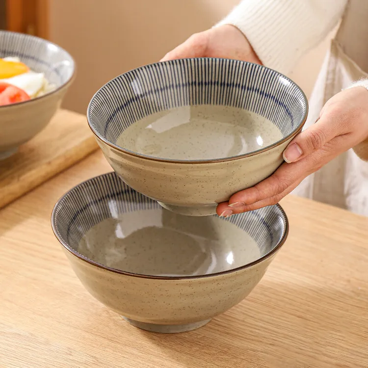 川岛屋日式拉面碗家用2025新款餐具斗笠碗陶瓷泡面碗汤碗个人专用