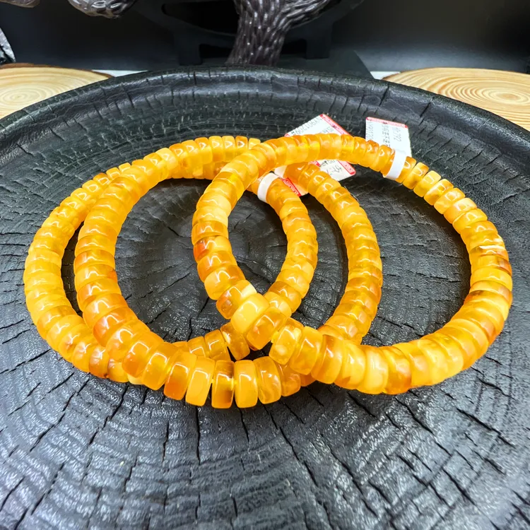 琥珀蜜蜡丹麦蜡花蜡精工药片珠手串手链全品(多样性发其一)