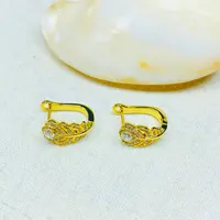 耳饰 爆款K0717经典黄色羽毛耳扣多样性发货48962
