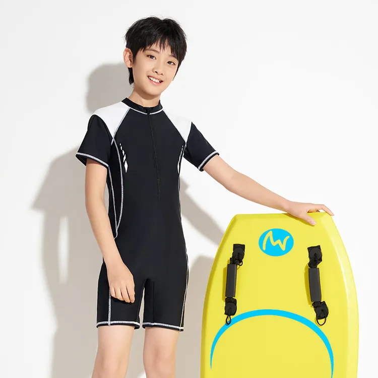 男童泳衣连体衣专业训练学游泳10-15发育期速干 2025新款男大童