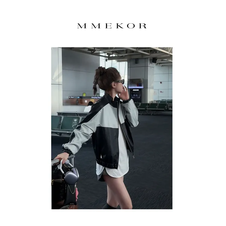 MMEKOR“飞行皮衣” 2025新款秋款城市机能风时髦上衣 30090