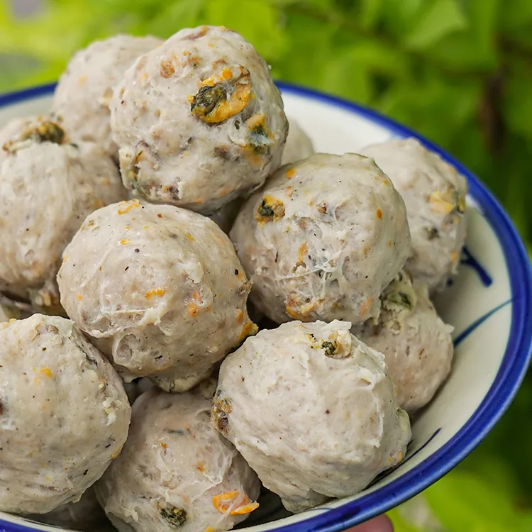 寻味潮汕薄壳米丸海瓜子猪肉丸生鲜冷链火锅丸子烧烤250g/包商品图
