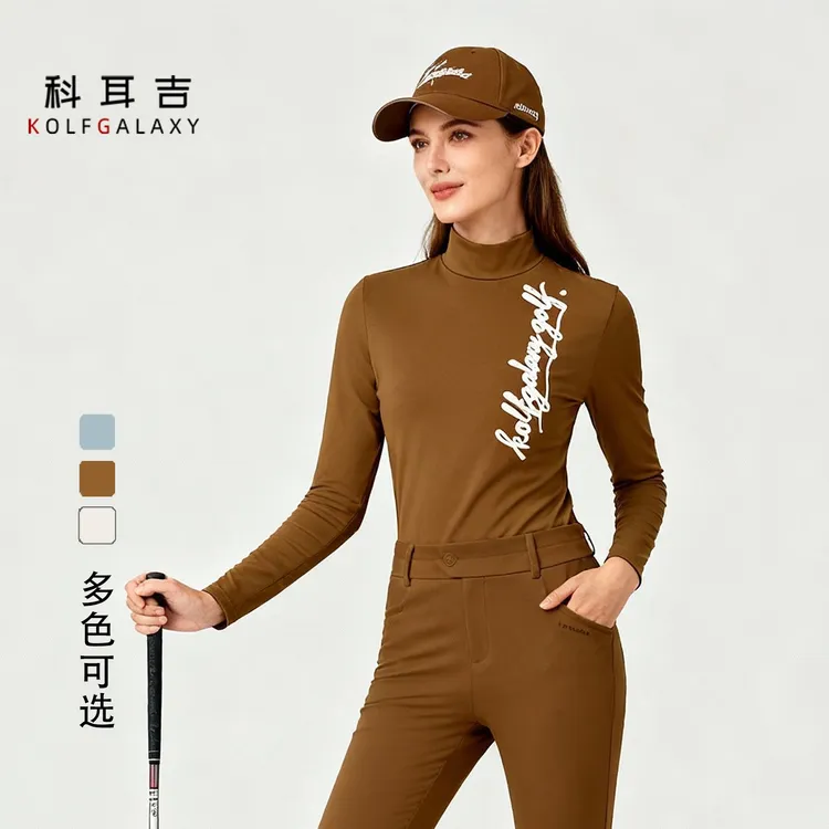 科耳吉 高尔夫女装新款[原生T]运动长袖加绒打底百搭修身显瘦上衣
