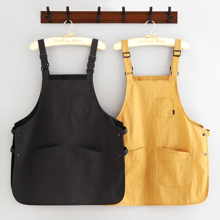 日系防泼水围裙家用厨房两面穿餐饮专用工作服定制印字做饭围腰女