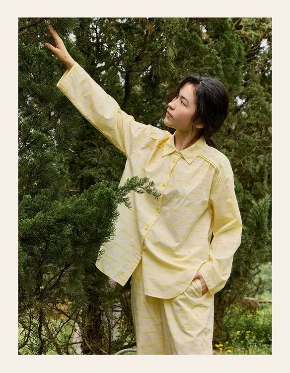 朵朵可可睡衣女秋新款长袖家居服套装DW252CZ184Y