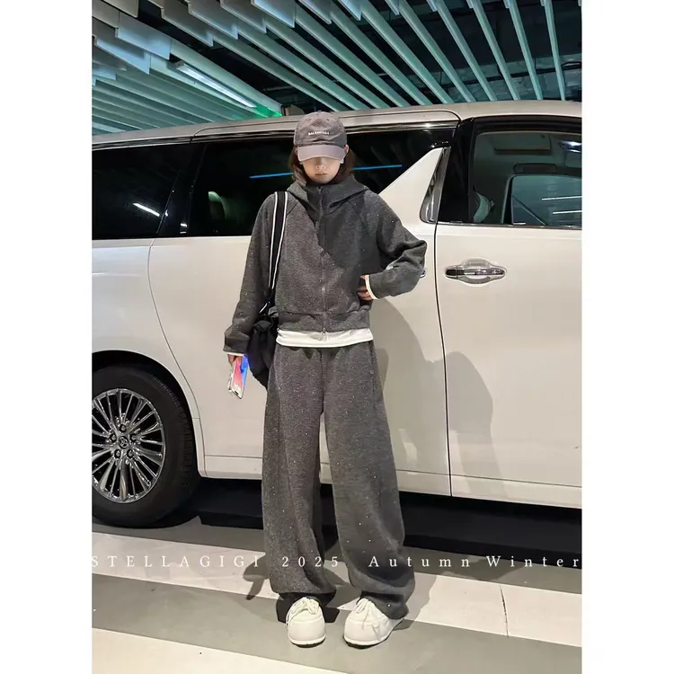 SG / 杨依姗 AW细闪亮片连帽外套+阔腿裤套装TZ-20252187