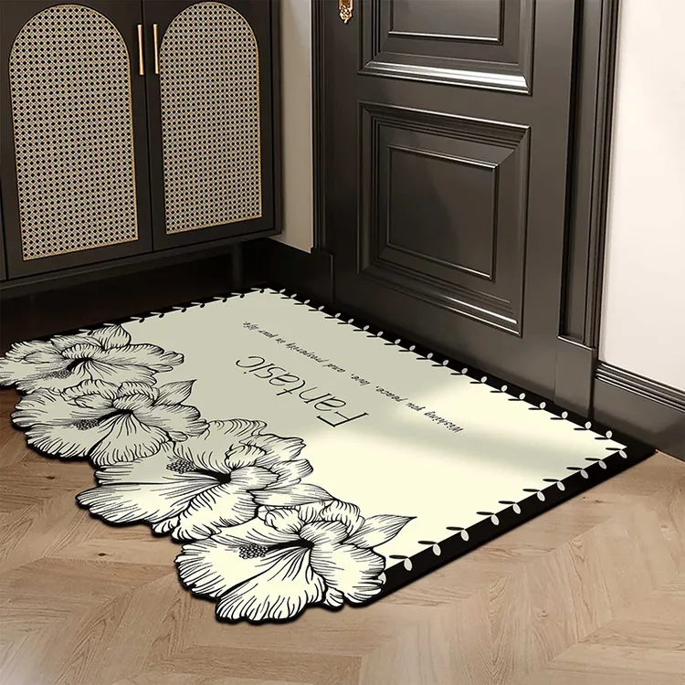 居家好物法式入户门地垫进门脚垫防滑可擦防水小香风玄关垫可裁剪