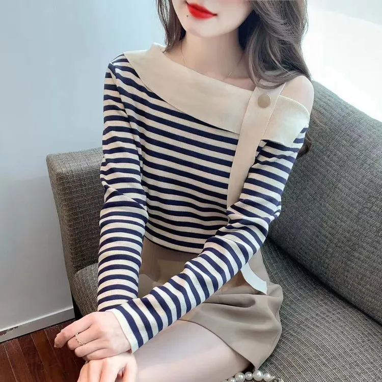 拉夏贝尔针织衫女款爆款2025新款春秋慵懒风上衣别致独特漂亮小衫