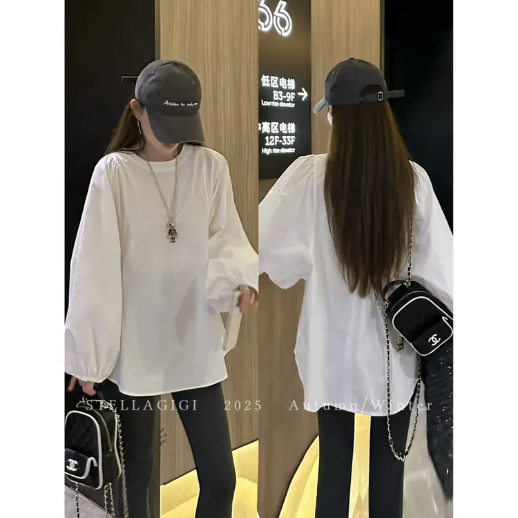 SG / 杨依姗 AW后背拉链设计纯棉灯笼袖衬衣CY-20251371