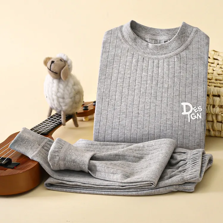 小方迪儿童纯棉秋衣秋裤无骨内衣套装中大童睡衣全棉保暖青少年秋