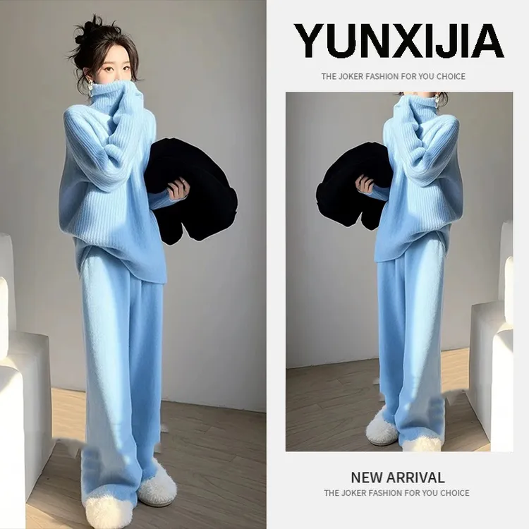 秋季温柔系穿搭女2025新款韩版时尚高级感简约上衣裤子两件套
